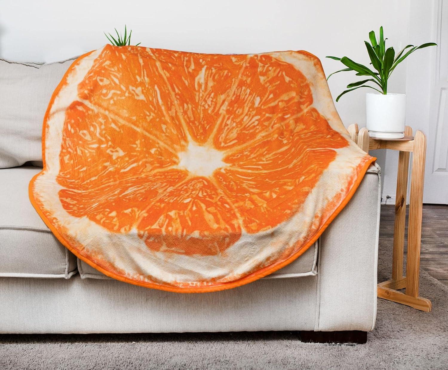 Fruit Slice Round Fleece Throw Blanket