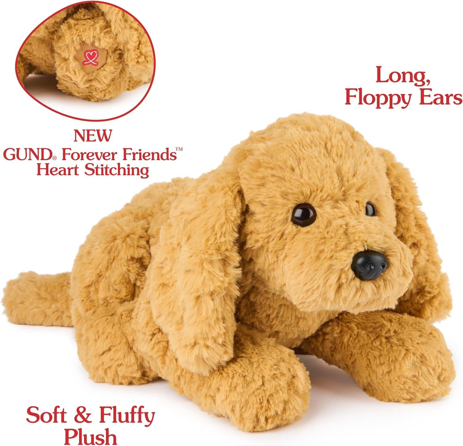 Amber Brown Cotton Plush Dog Toy for Ages 1 and Up