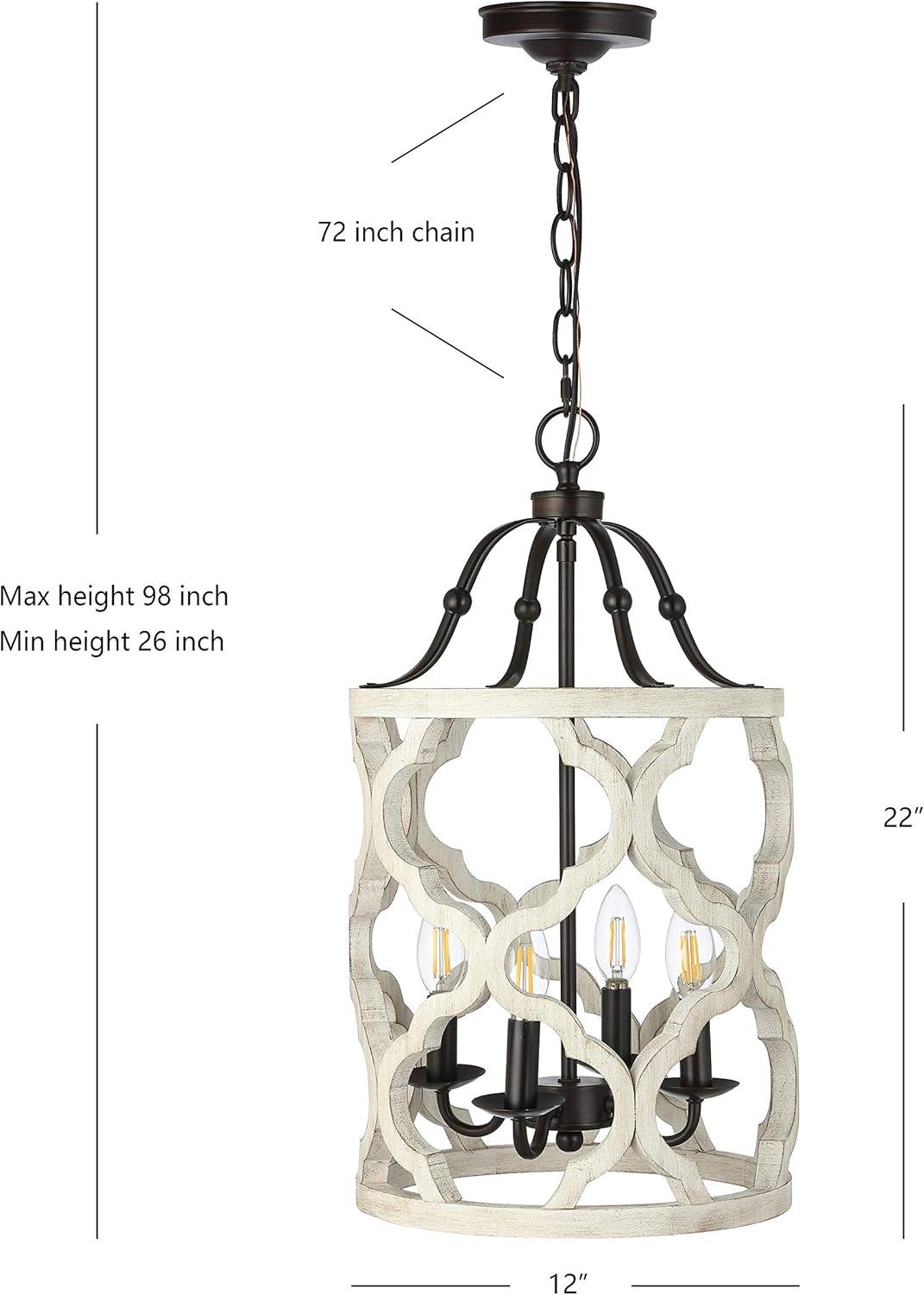 Quinby Pendant - Oil-Rubbed Bronze (Black) /White - Safavieh.