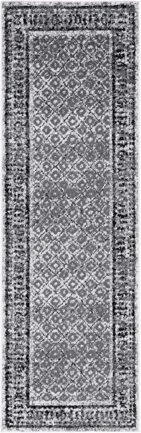 Adirondack ADR110 Machine Made Indoor Runner - Ivory/Silver - 2'-6"x8' - Safavieh