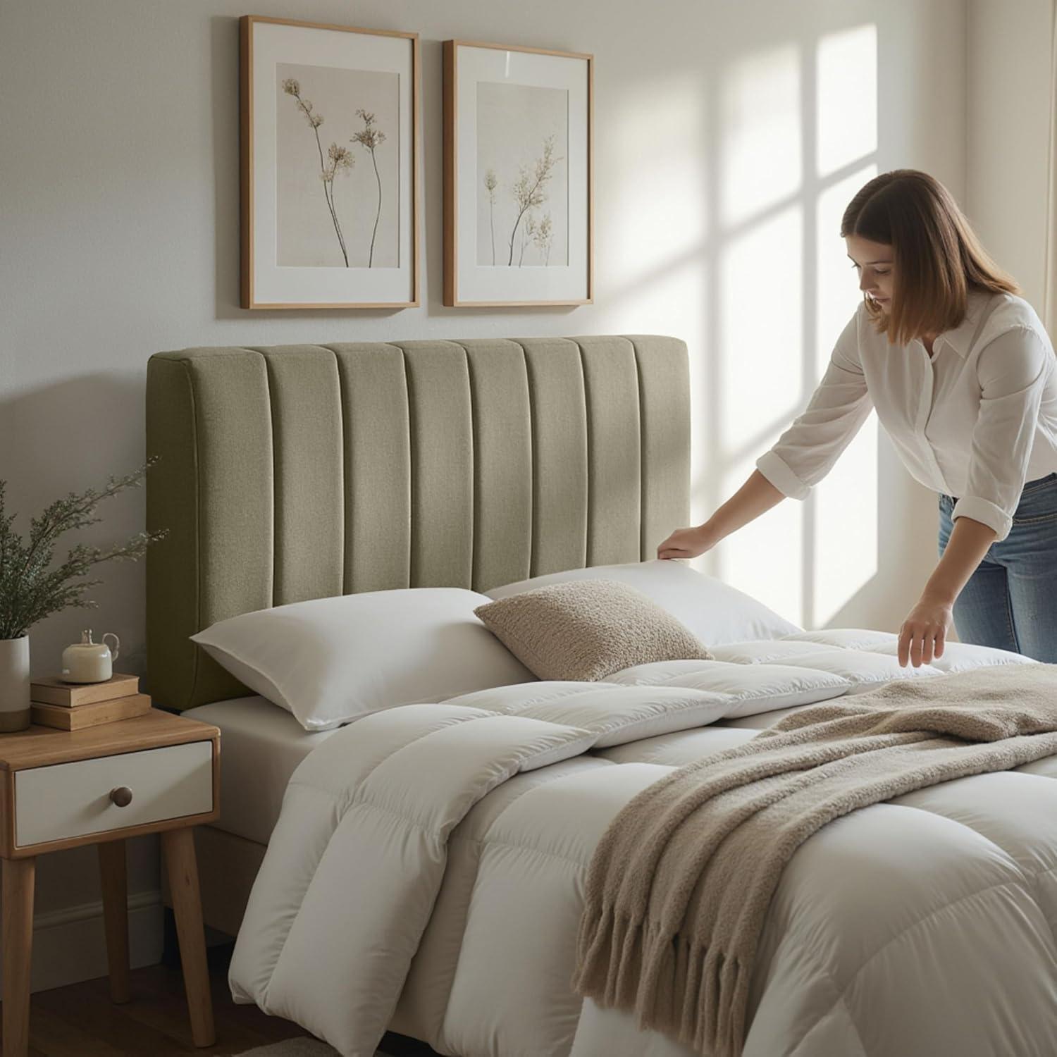 Nestl Chastelyne Upholstered Easy Assemble Wall Mounted Headboard