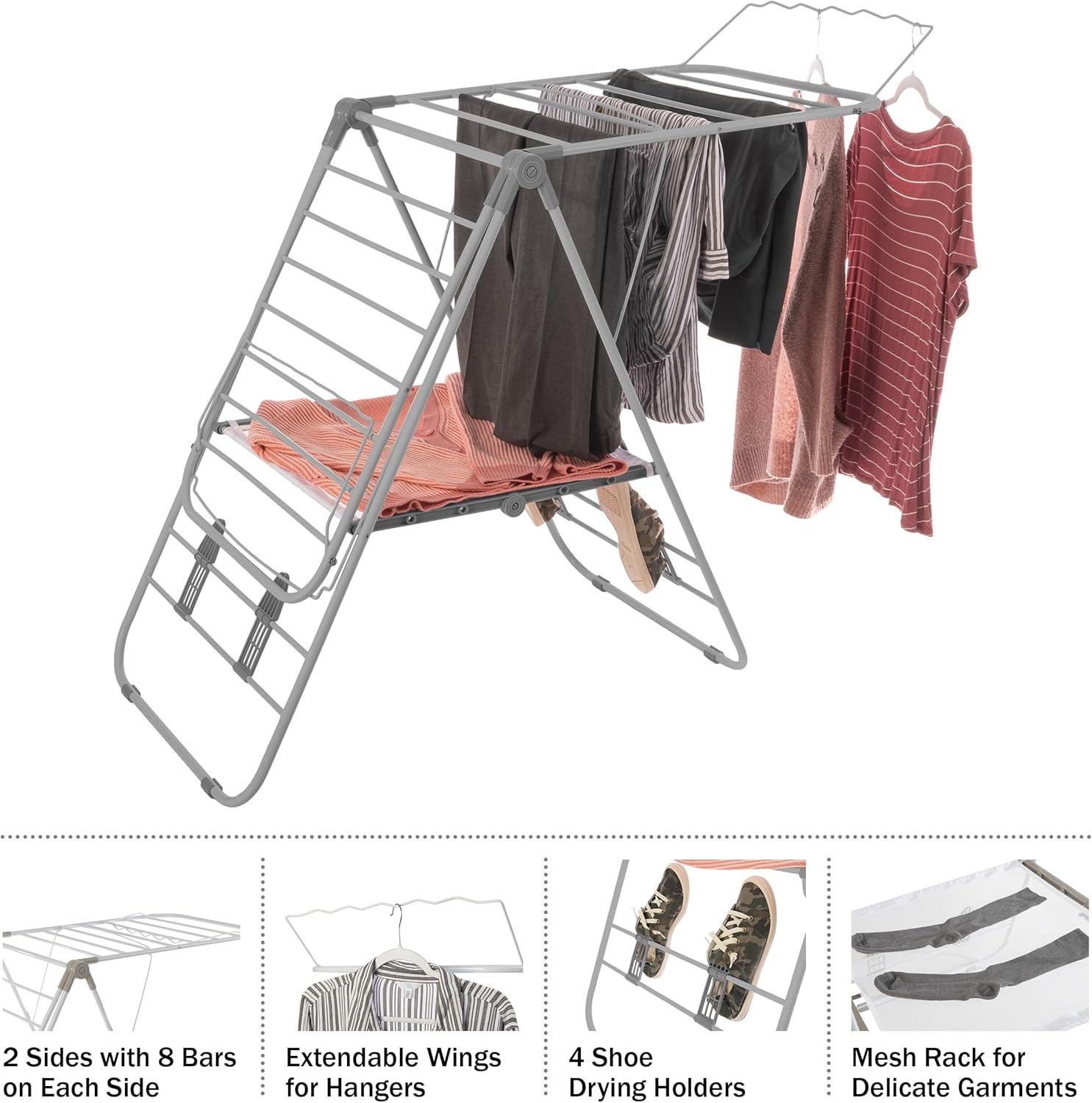 Deluxe Clothes Drying Rack Brushed Stainless Steel