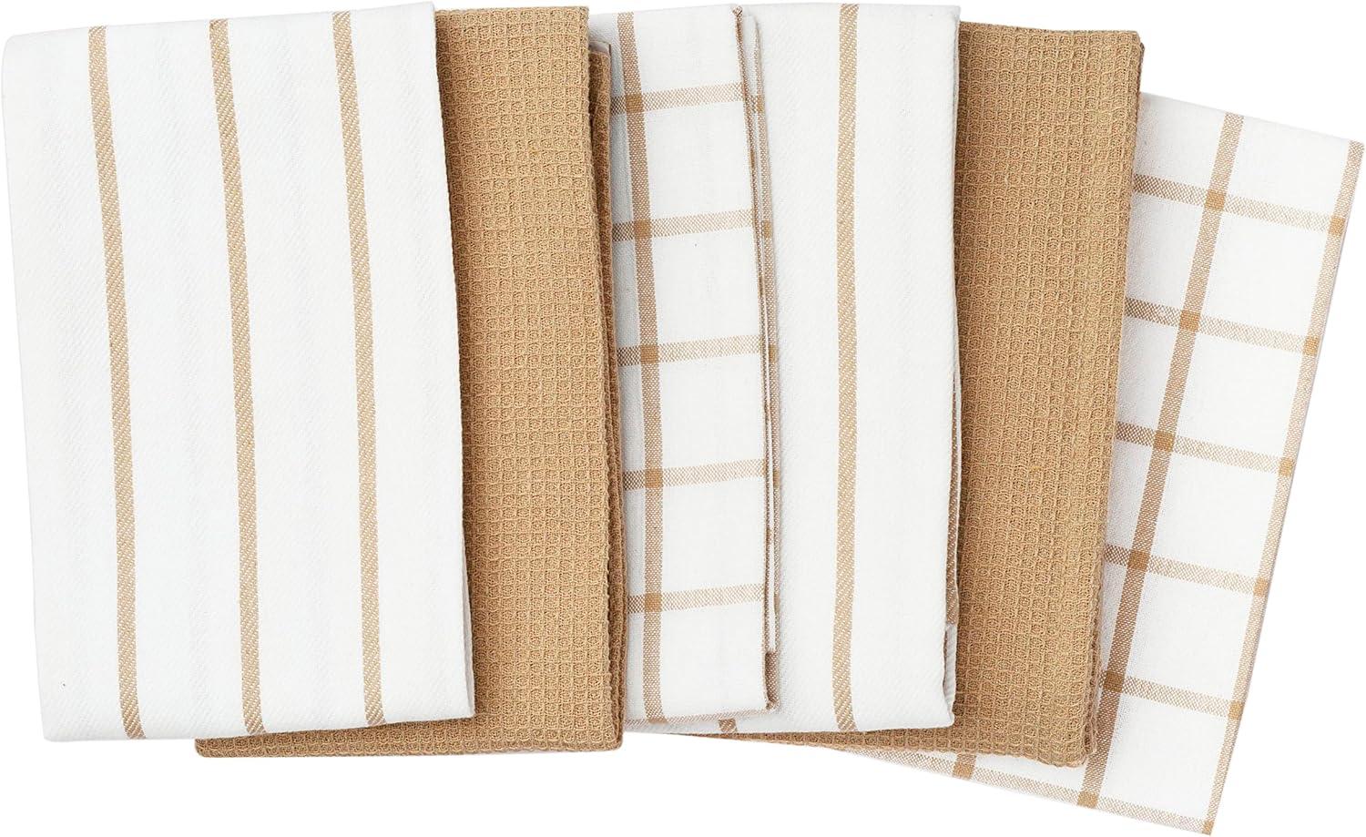 Kitchen Towels Set - Pack of 12 Cotton Dish Towels for Drying Dishes, 18”x 28”, Kitchen Hand Towels, Quick Drying Kitchen Towel Set - Olive