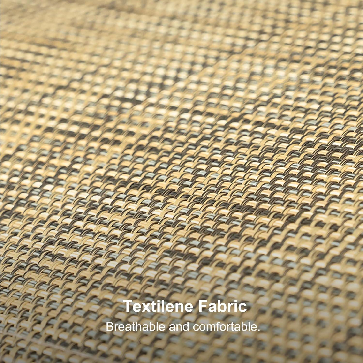 PURPLE LEAF 2-Seat Deluxe Outdoor Patio Porch Swing with Weather Resistant Steel Frame, Adjustable Tilt Canopy, Beige