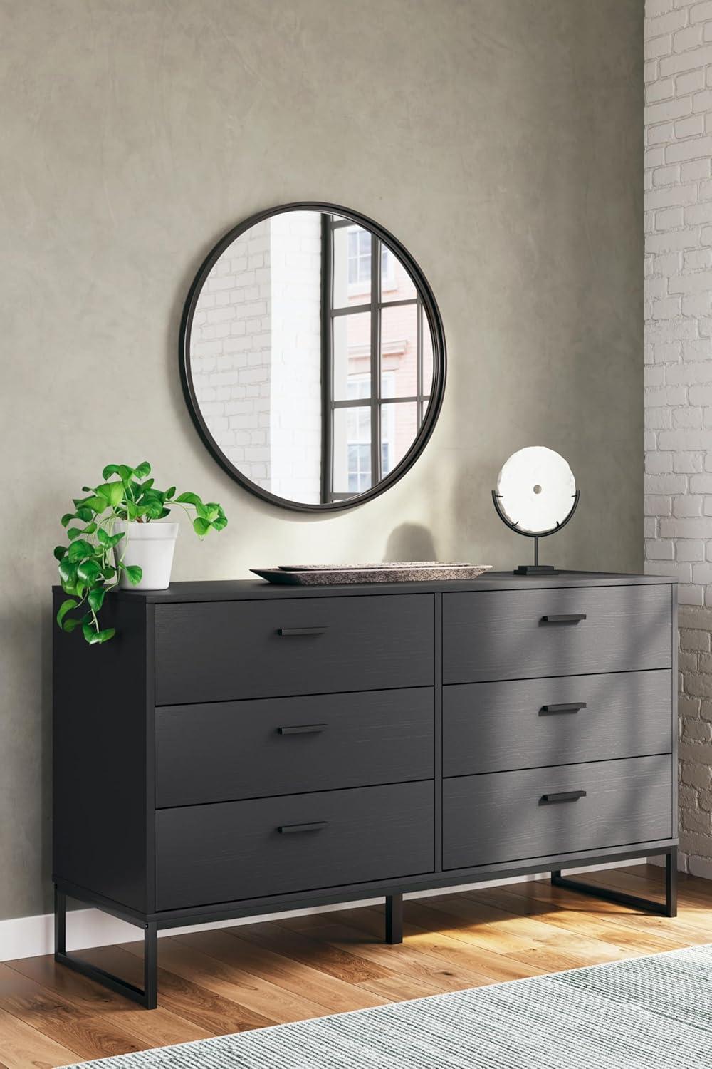 Signature Design by Ashley Socalle 6 Drawer Dresser, Black