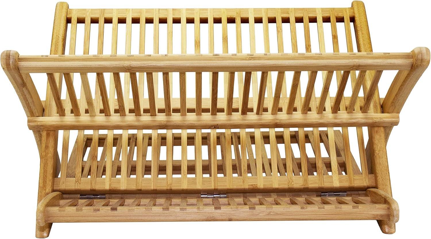 Totally Bamboo Eco Collapsible Bamboo Dish Drying Rack