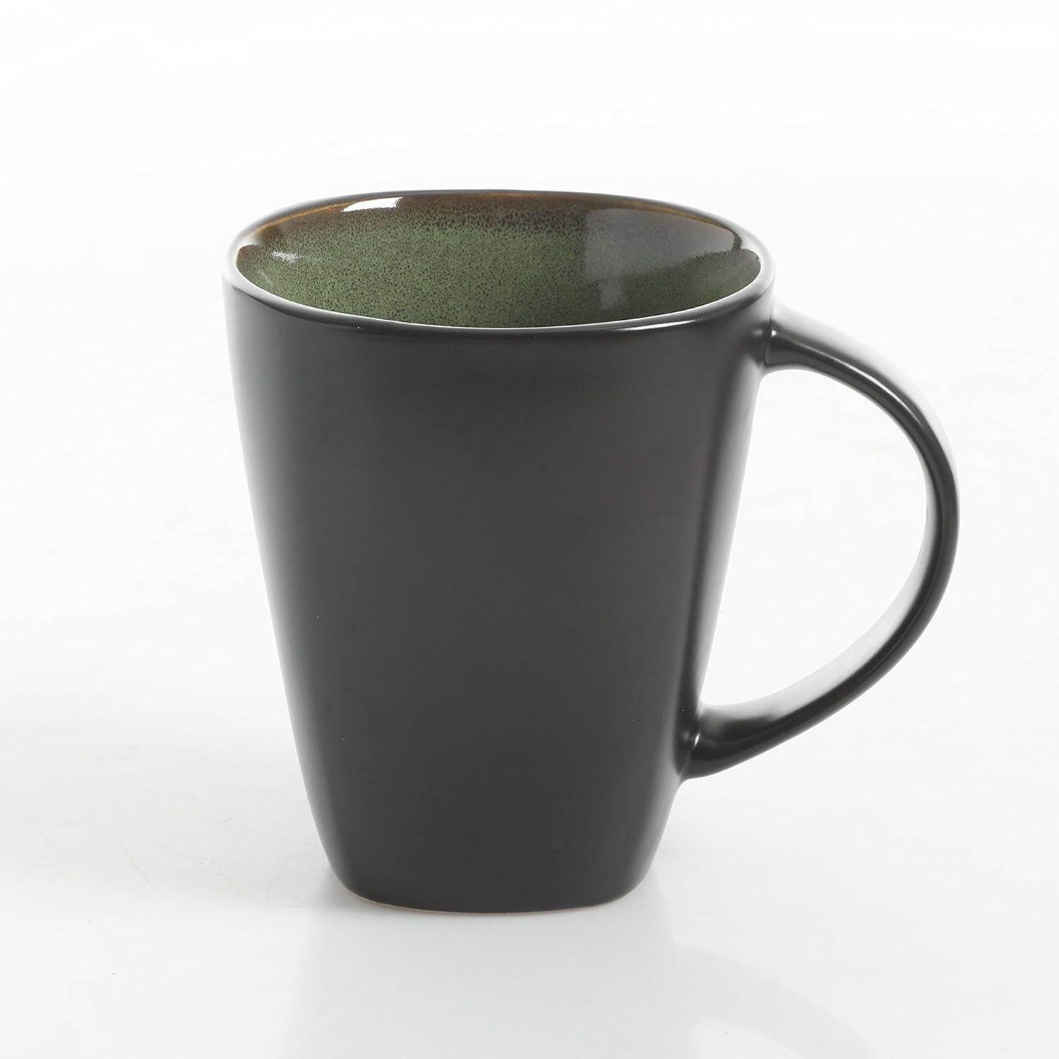 Gibson Soho Lounge Square 16-Piece Stoneware Dinnerware Set - Green
