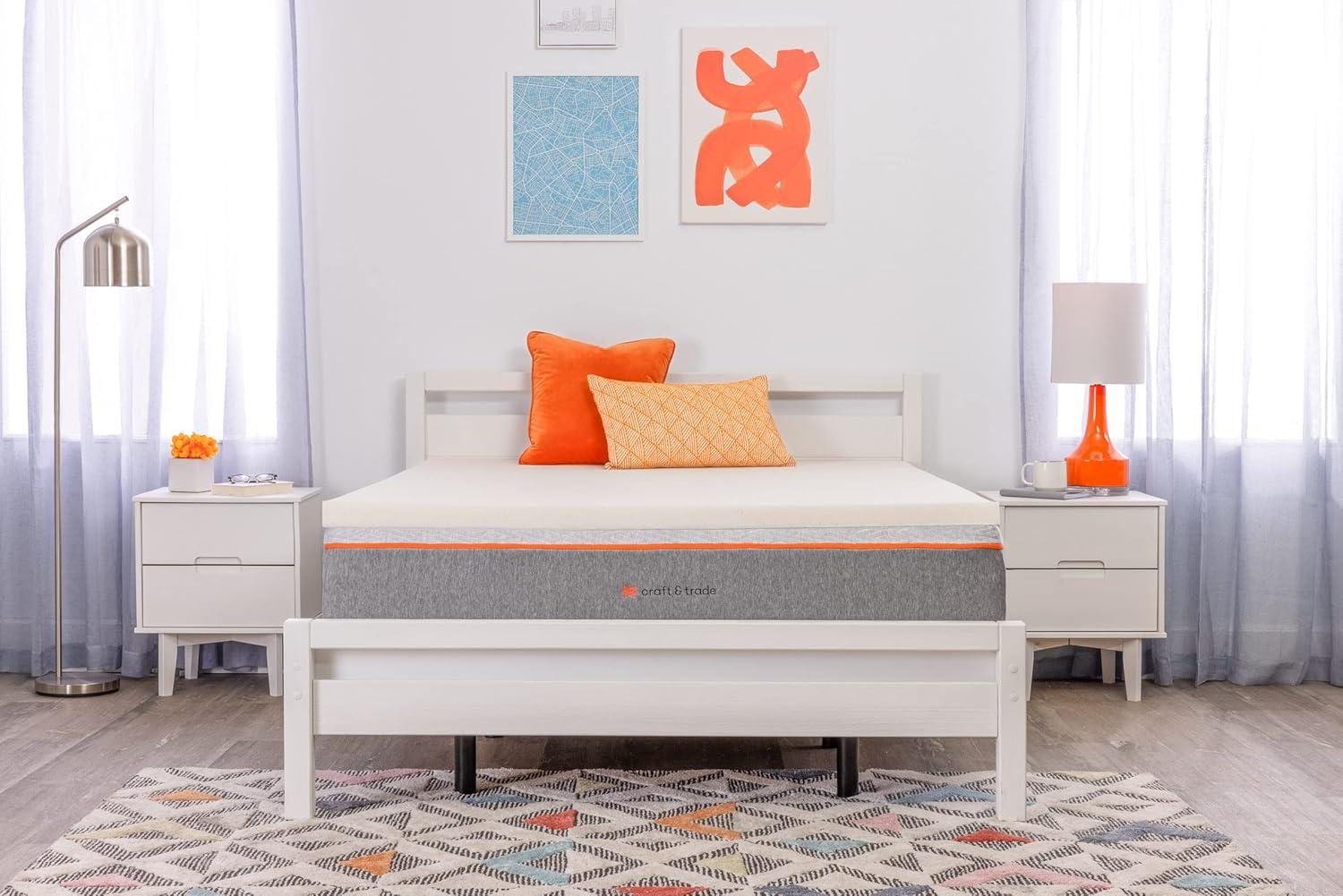 Craft & Trade CopperGel Cooling, Pressure-Relieving Memory Foam Mattress Topper, 2 Inch
