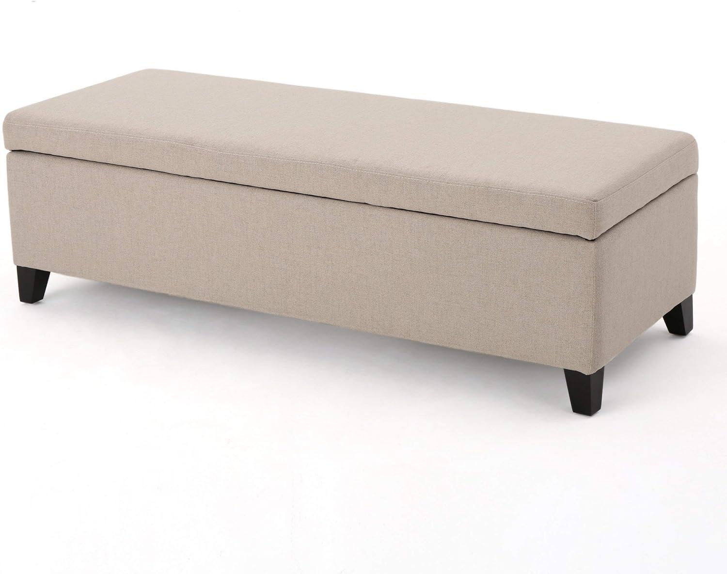 Annis Fabric Storage Ottoman, Wheat