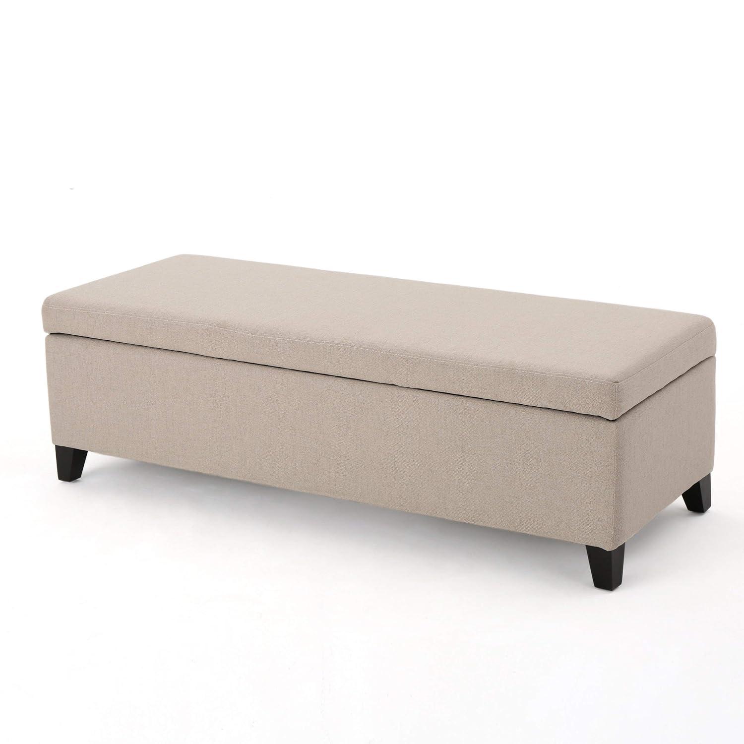 Annis Fabric Storage Ottoman, Wheat