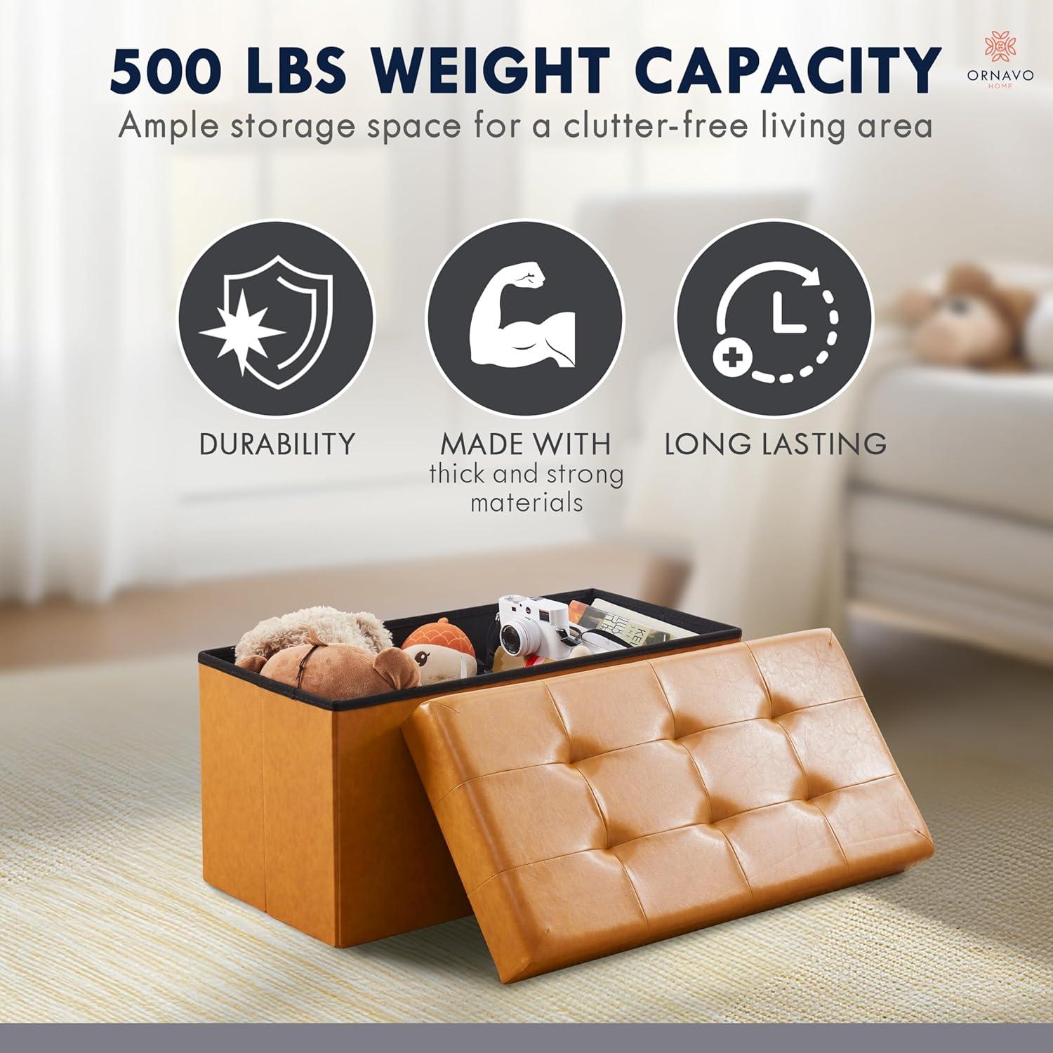The Final Grab Inc. Faux Leather Ottoman