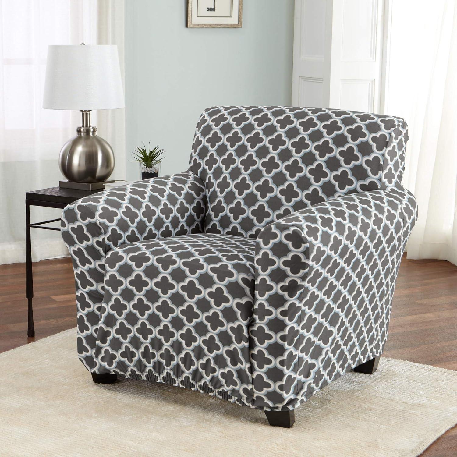 Symple Stuff Velvet Plush Stretch Chair Slipcover