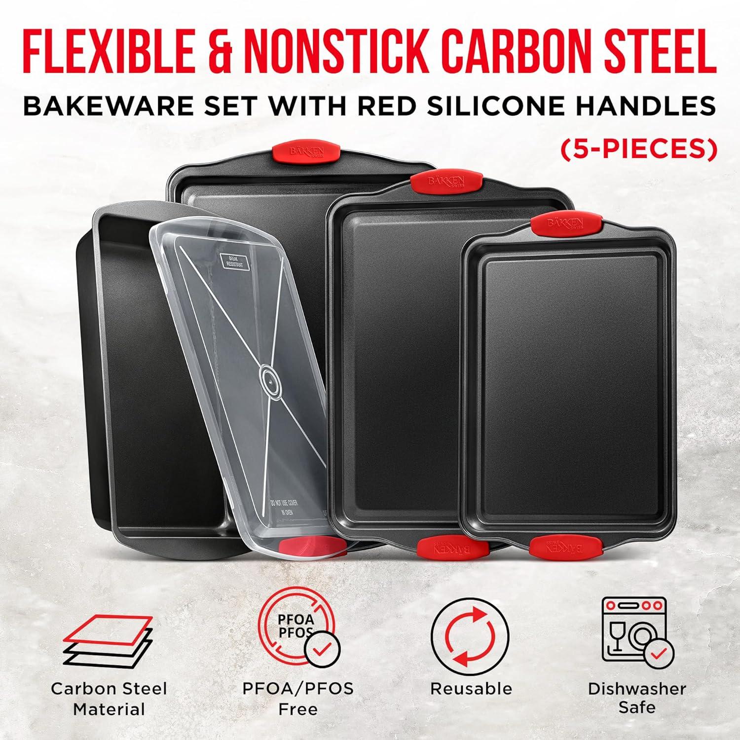 Lifemaster Lifemaster Non-Stick Steel 5 Piece Baking Sheet Set