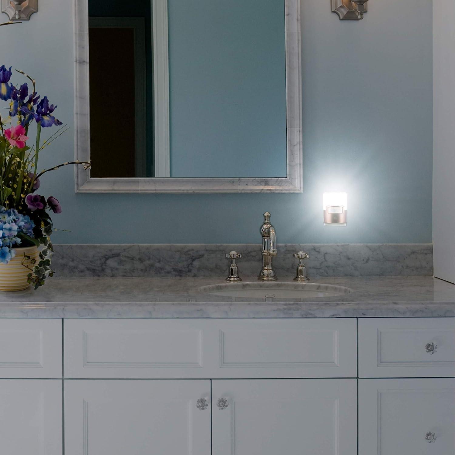 Bronze Motion-Activated LED Night Light with Soft White Glow