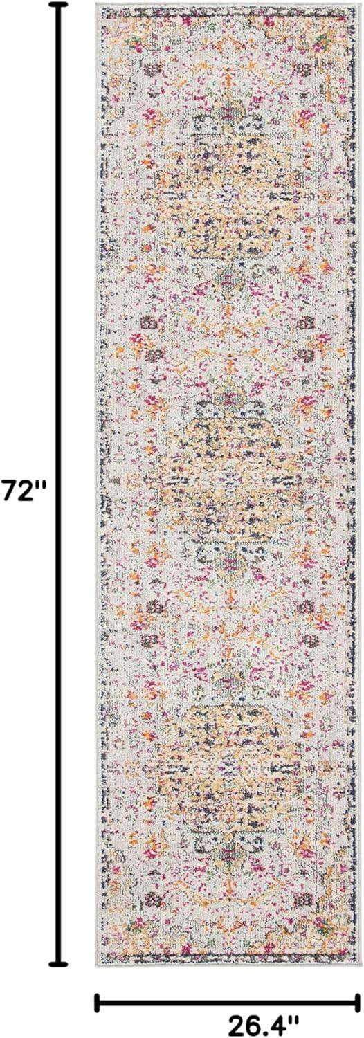 Madison MAD447 Power Loomed Runner Rug - Grey/Gold - 2'2"x6' - Safavieh.