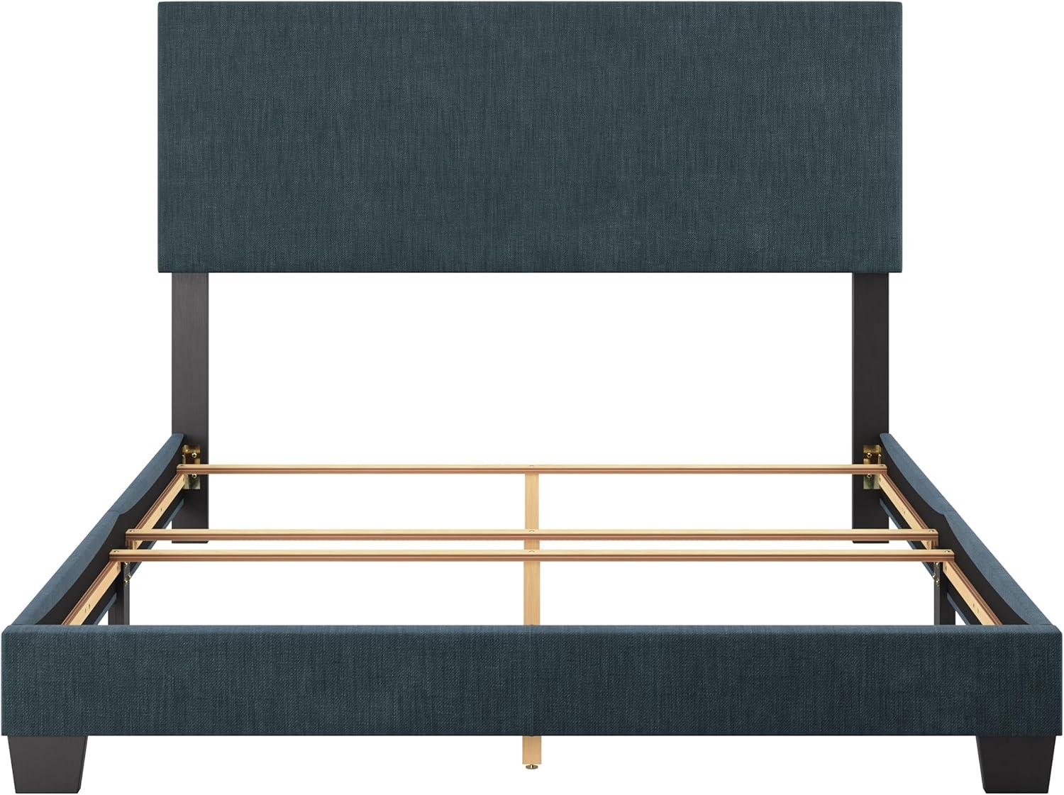 Celeste Modern Upholstered King Bed Beige - CorLiving: Transitional Style, Polyester Fabric, MDF & Wood Frame
