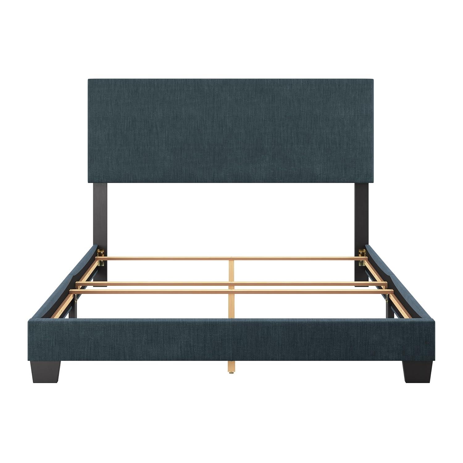 Celeste Modern Upholstered King Bed Beige - CorLiving: Transitional Style, Polyester Fabric, MDF & Wood Frame