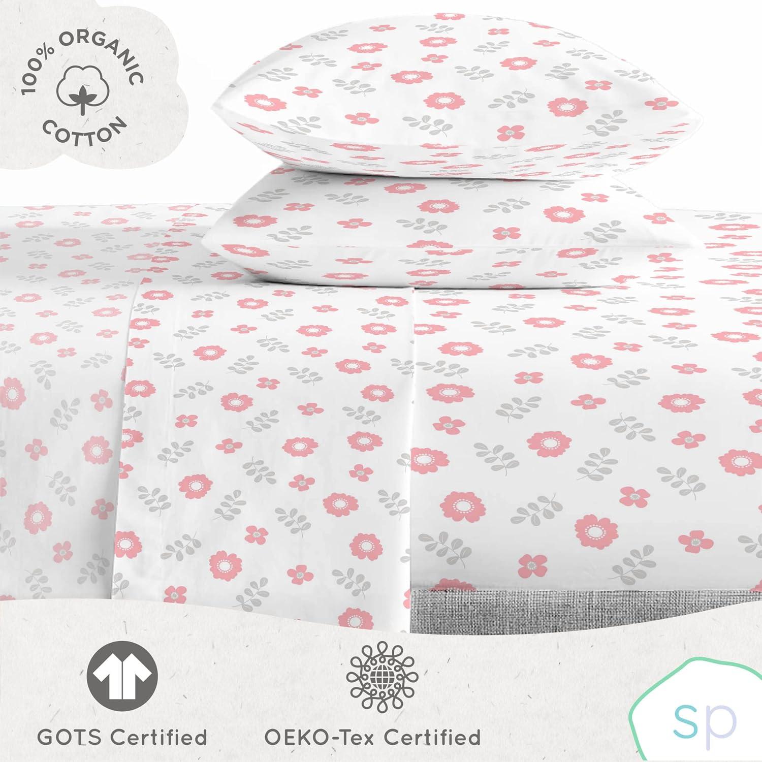 Saturday Park Cutout Floral 100% Organic Cotton Bed Set