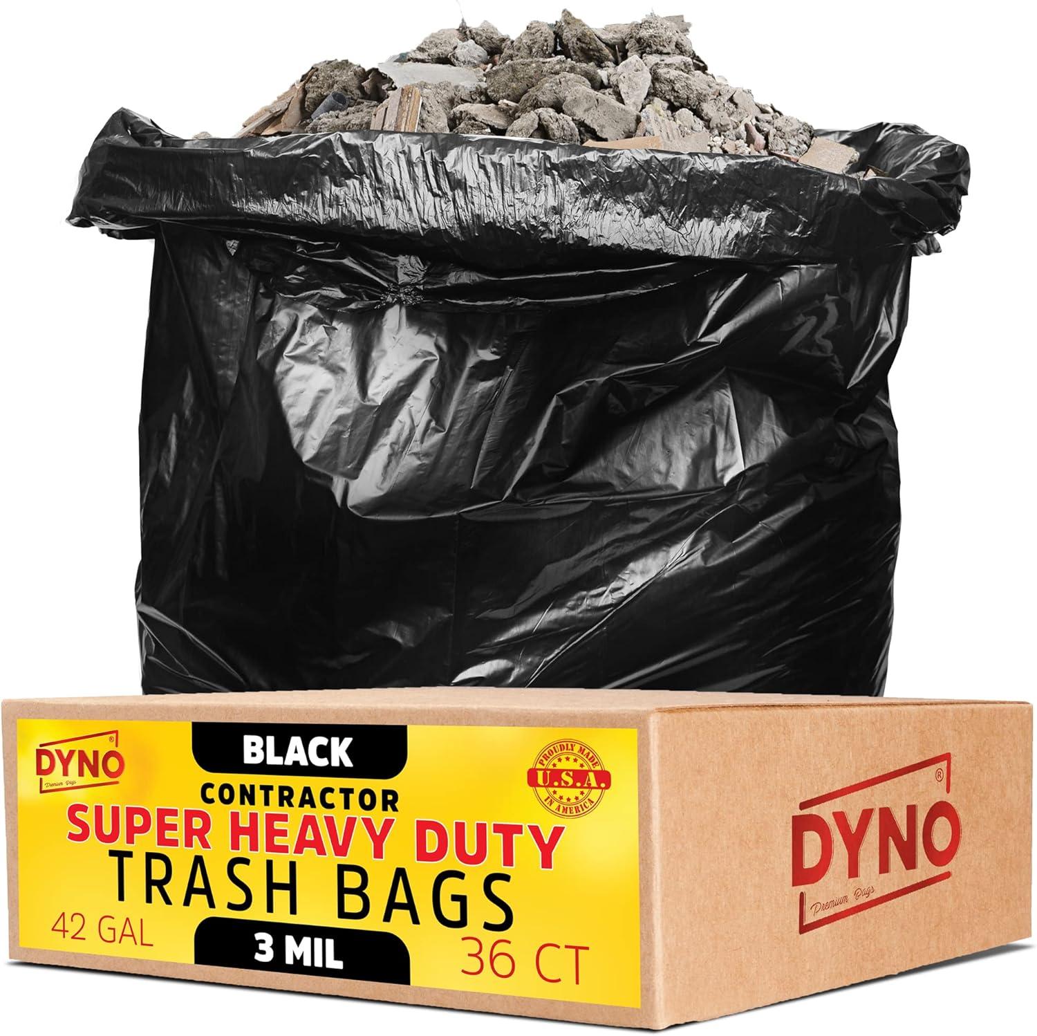 42 Gallon Black Heavy Duty Contractor Trash Bags