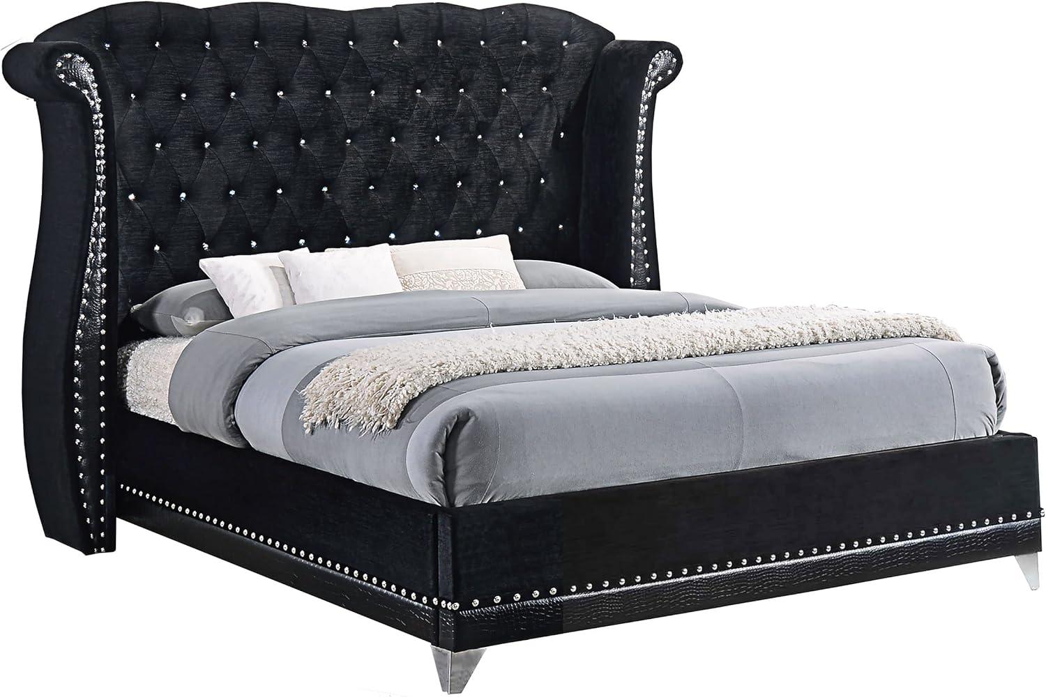 Barzini Upholstered Wingback Bed