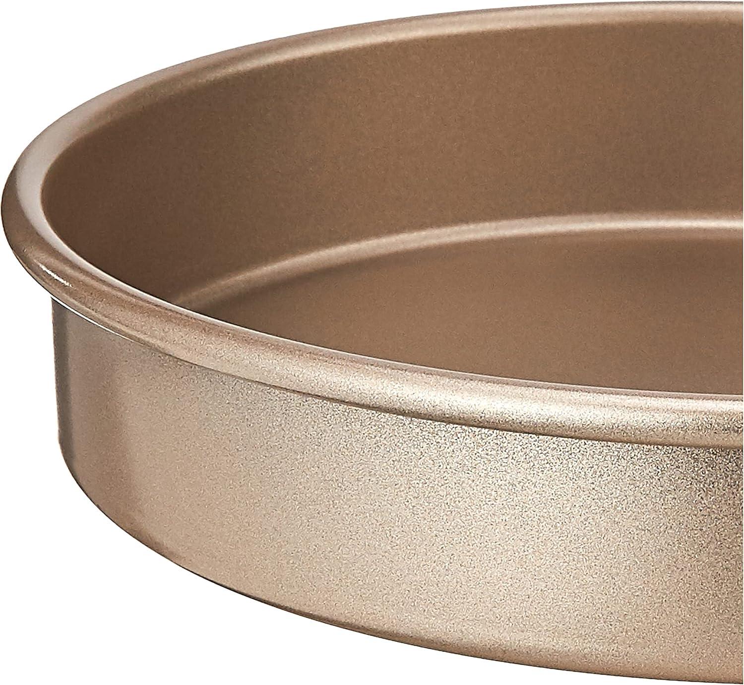 Cuisinart Chef's Classic 9" Non-Stick Champagne Color Round Cake Pan - AMB-9RCKCH: Carbon Steel, Dishwasher-Safe