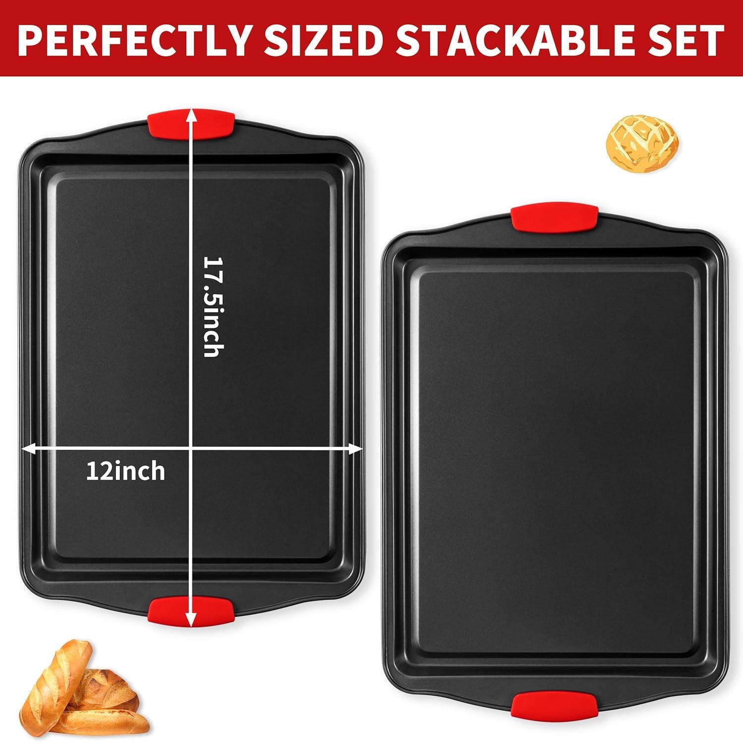 Lifemaster Lifemaster Non-Stick Steel 2 Piece Baking Sheet Set