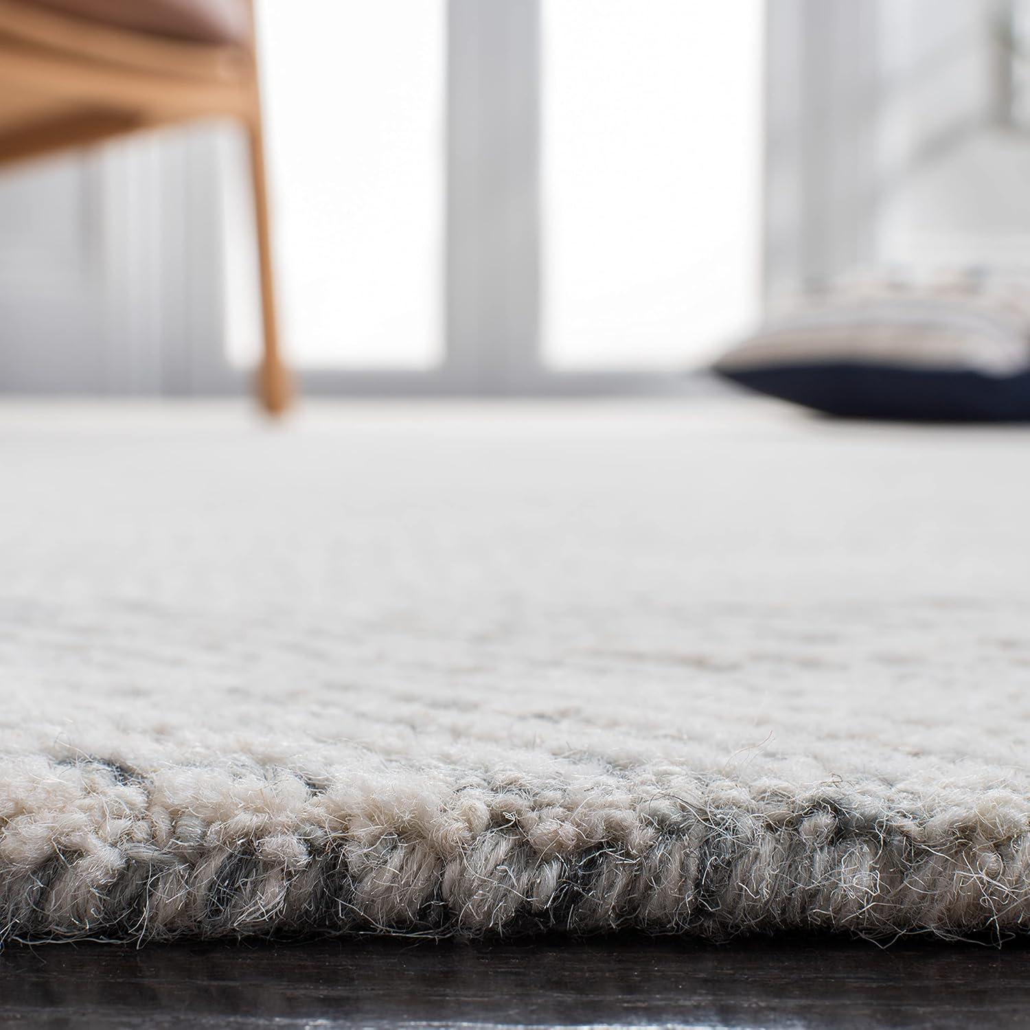 Metro MET999 Hand Tufted Indoor Accent Rug - Dark Grey/Ivory - 3'x5' - Safavieh