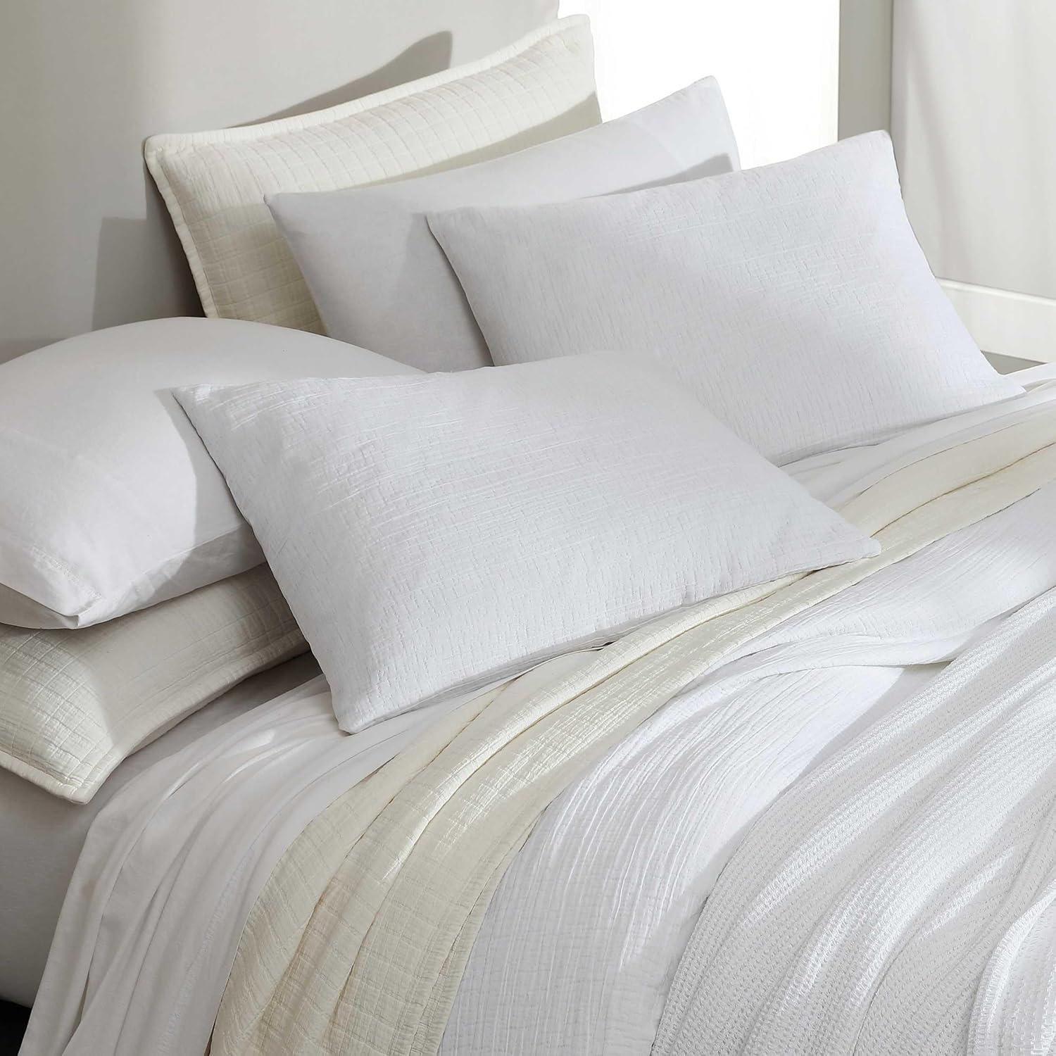 Calvin Klein Washed Texture Solid Cotton Duvet Cover Set