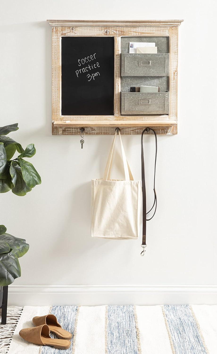 Kate and Laurel Solid Wood Wall Organizer