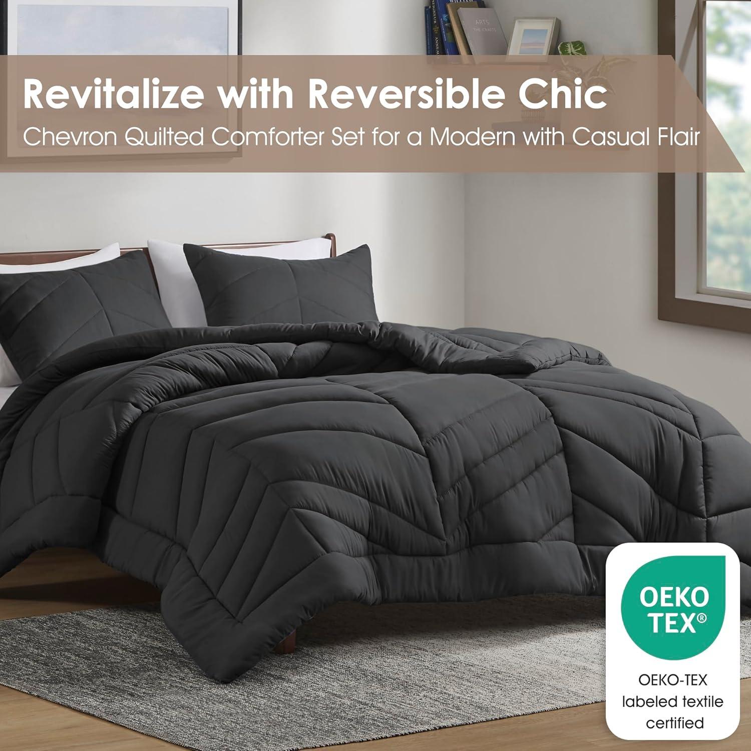 Intelligent Design Remy Quilted Chevron Comforter Set