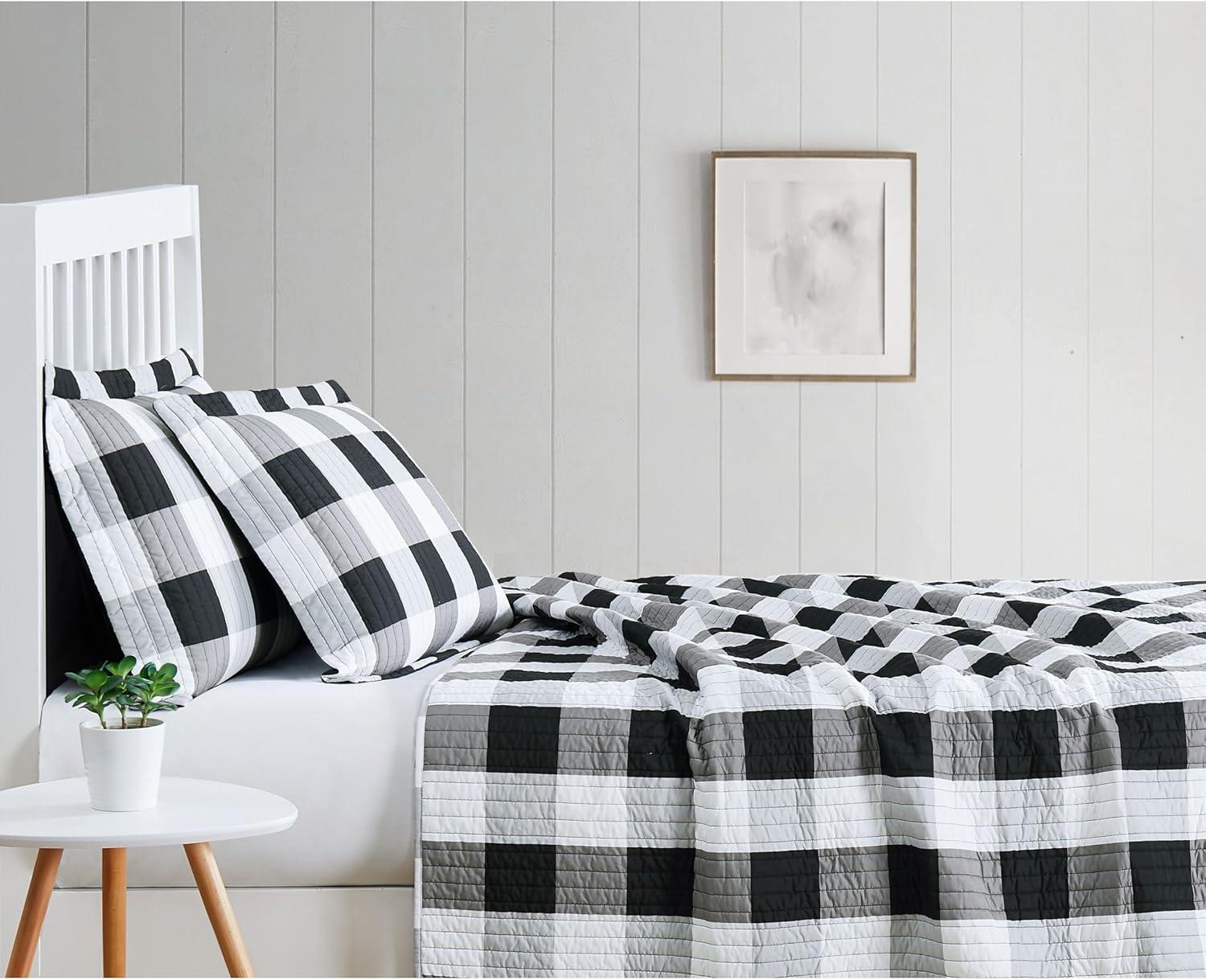 Truly Soft Buffalo Plaid Farmhouse / Country Plaid Quilt Set