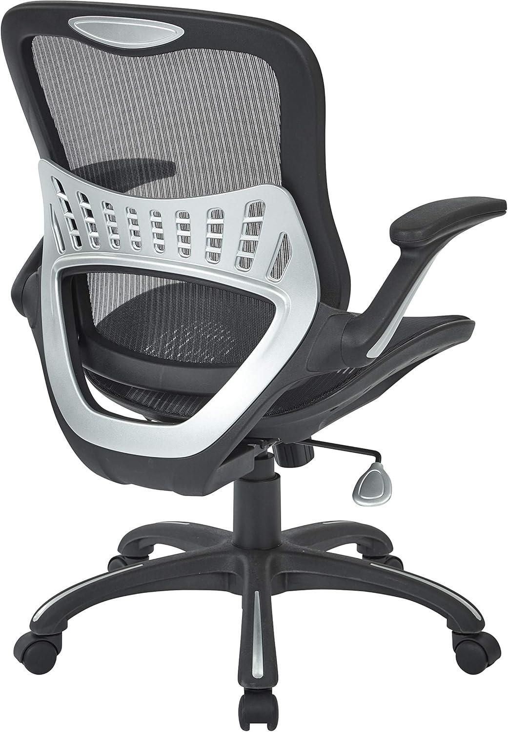 Mesh Black Fabric Seat and Back Managers Chair by Office Star