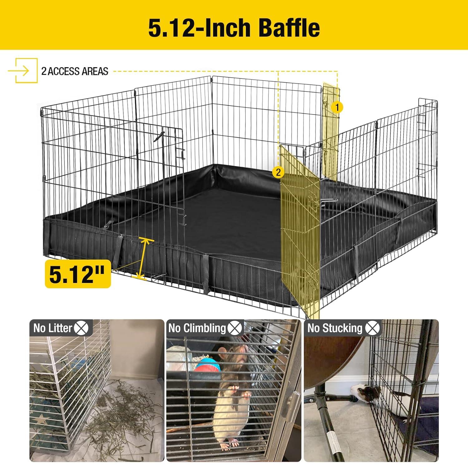 XZ7002 Bunny Cage Gray 51.6"L x 25.2"W x 36.2"H
