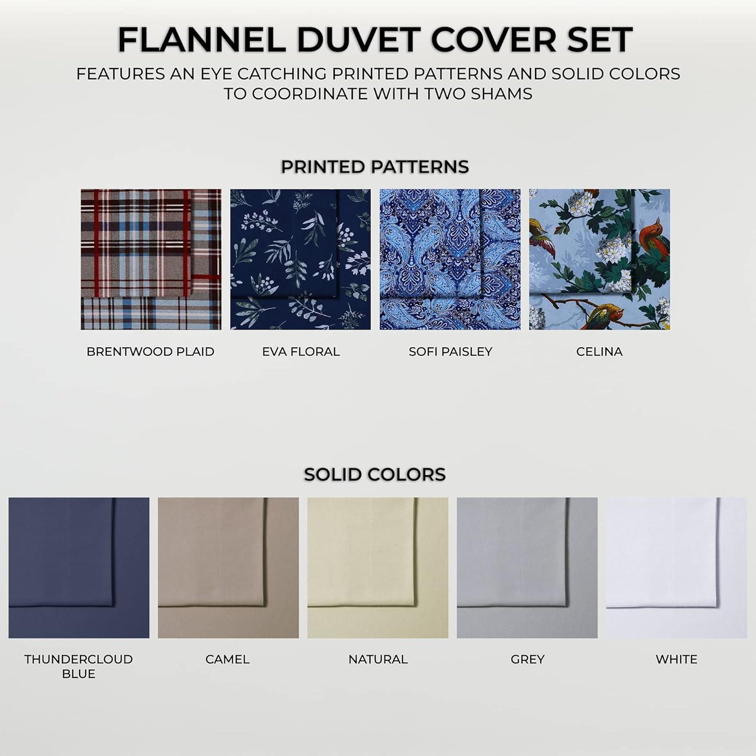 Azores Home Flannel Duvet Cover Set