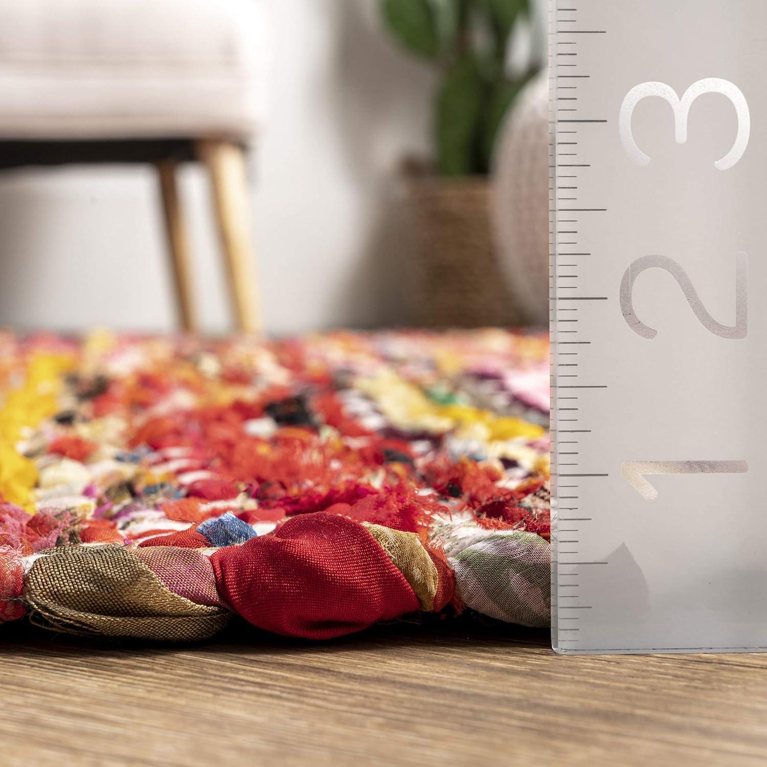 nuLOOM Rochell Handwoven Chevron Runner Rug, 2' 6" x 10', Magenta