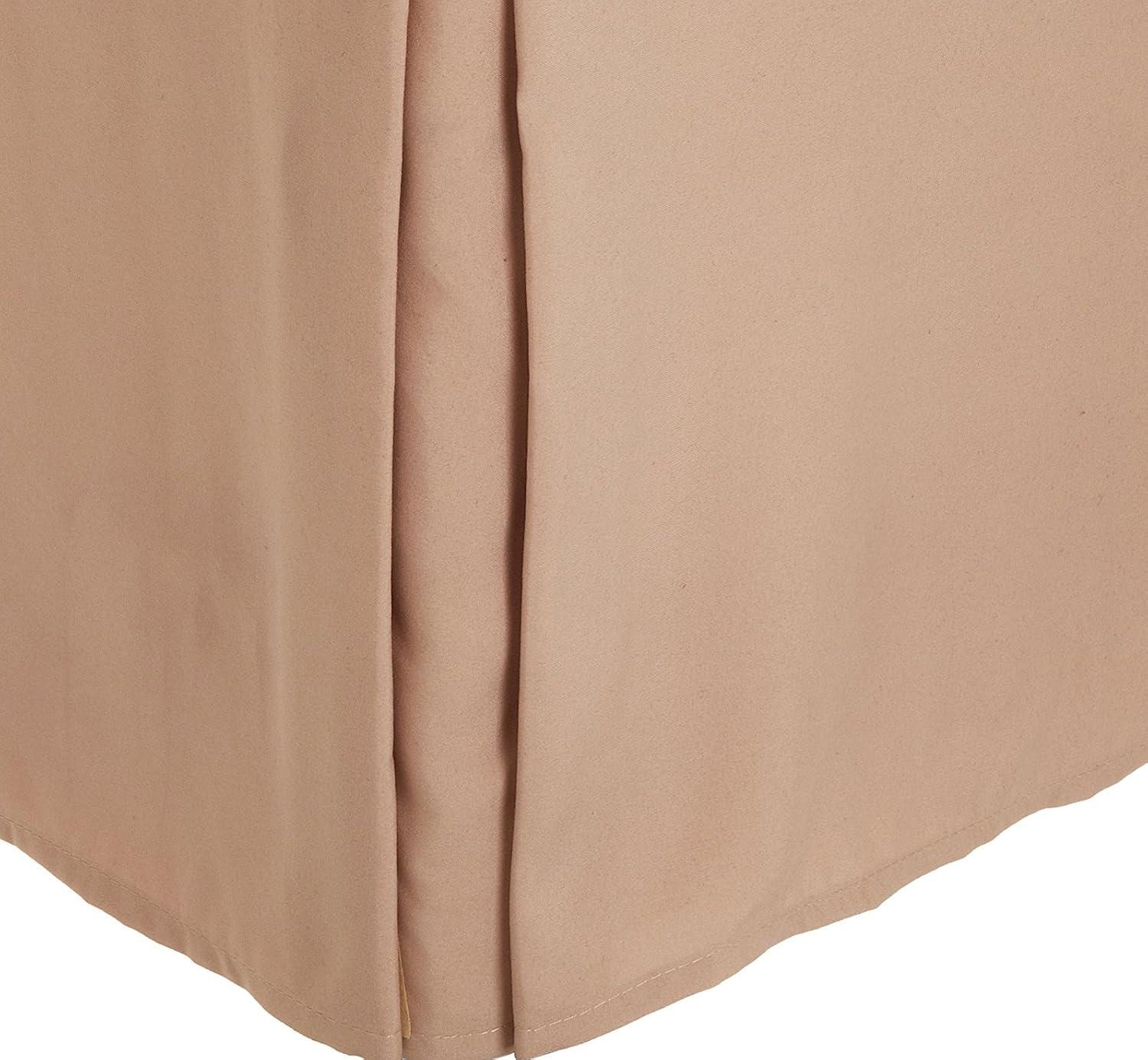 Luxury Hotel Microfiber Tailored Style Bed Skirt with Classic 14 Inch Drop Length, Twin, Mocha