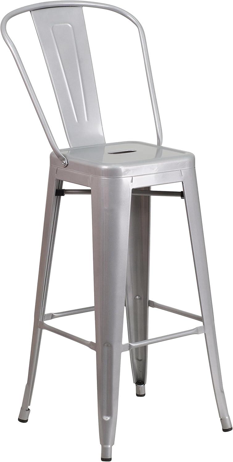 Flash Furniture Metal Outdoor Stool