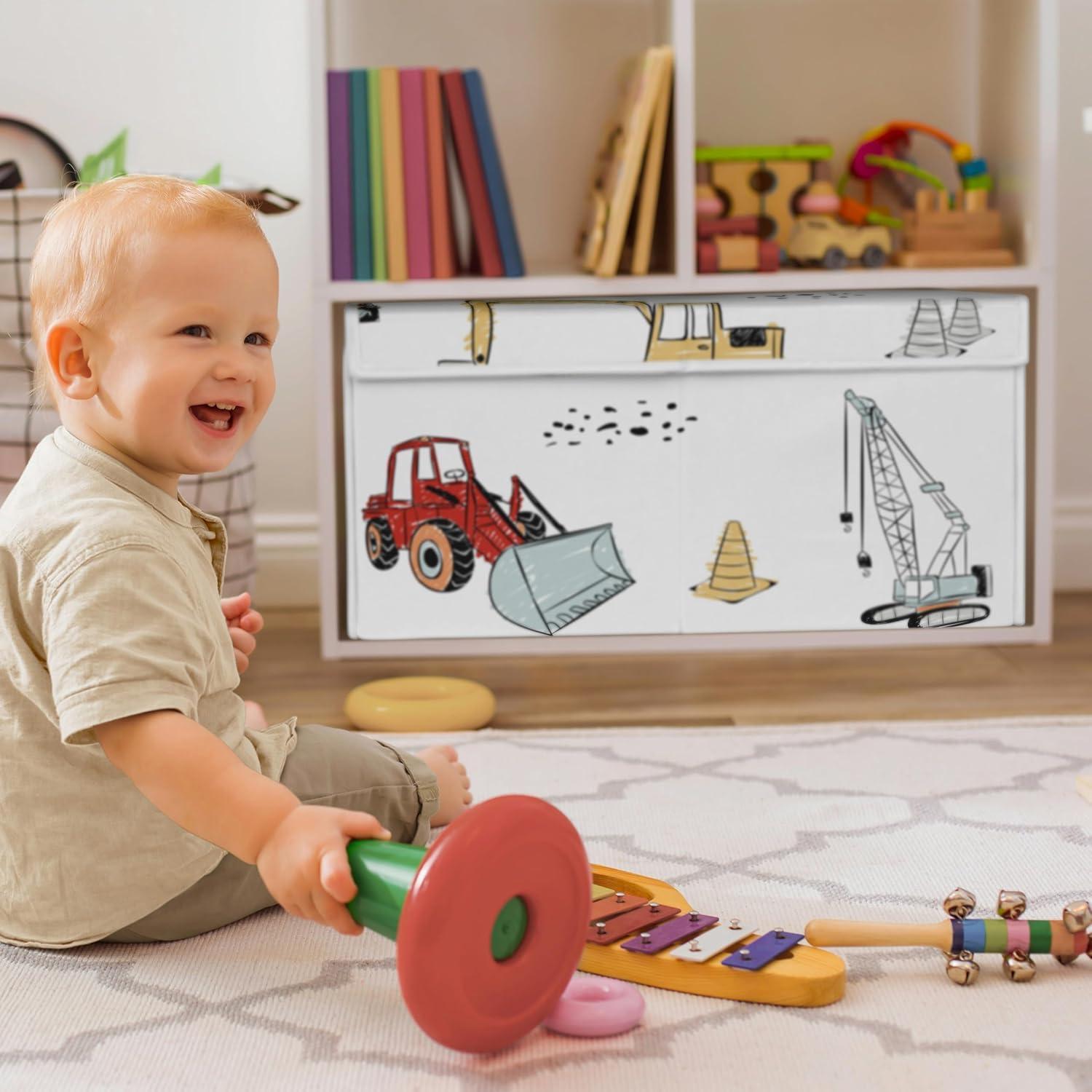 Construction Truck Toy Box
