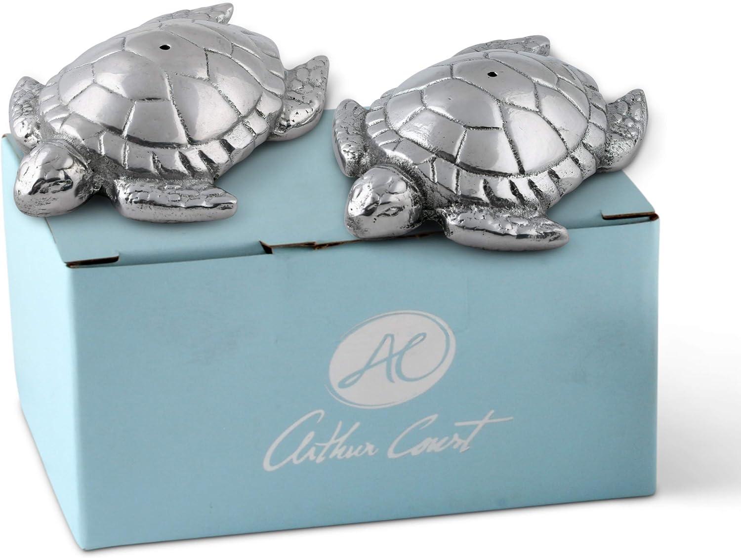 Aluminum Sea Turtle Salt and Pepper Shaker Set