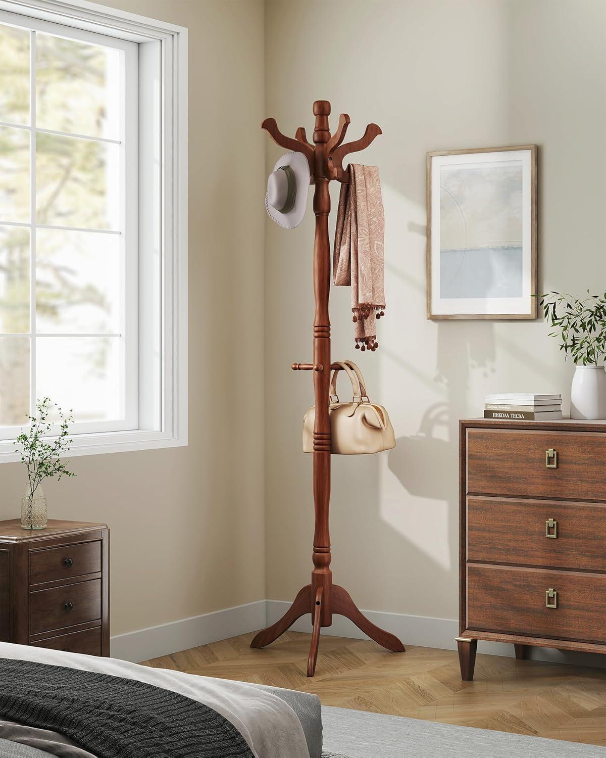 Red Barrel Studio® Coat Rack Free Standing With 11 Hooks