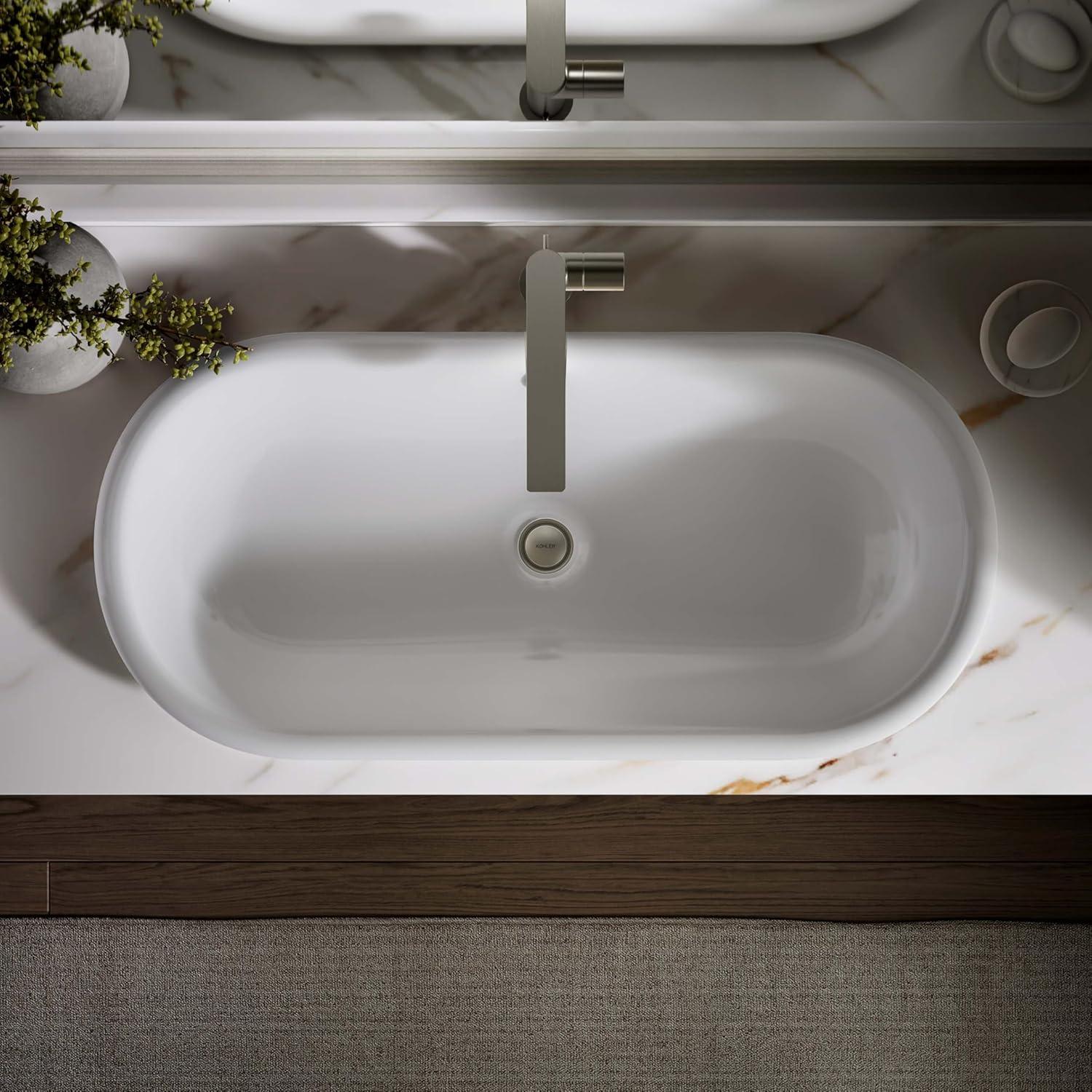 Iron Plains Capsule Vessel/Drop-In/Under-Mount Bathroom Sink with Iron Gate Painted Underside