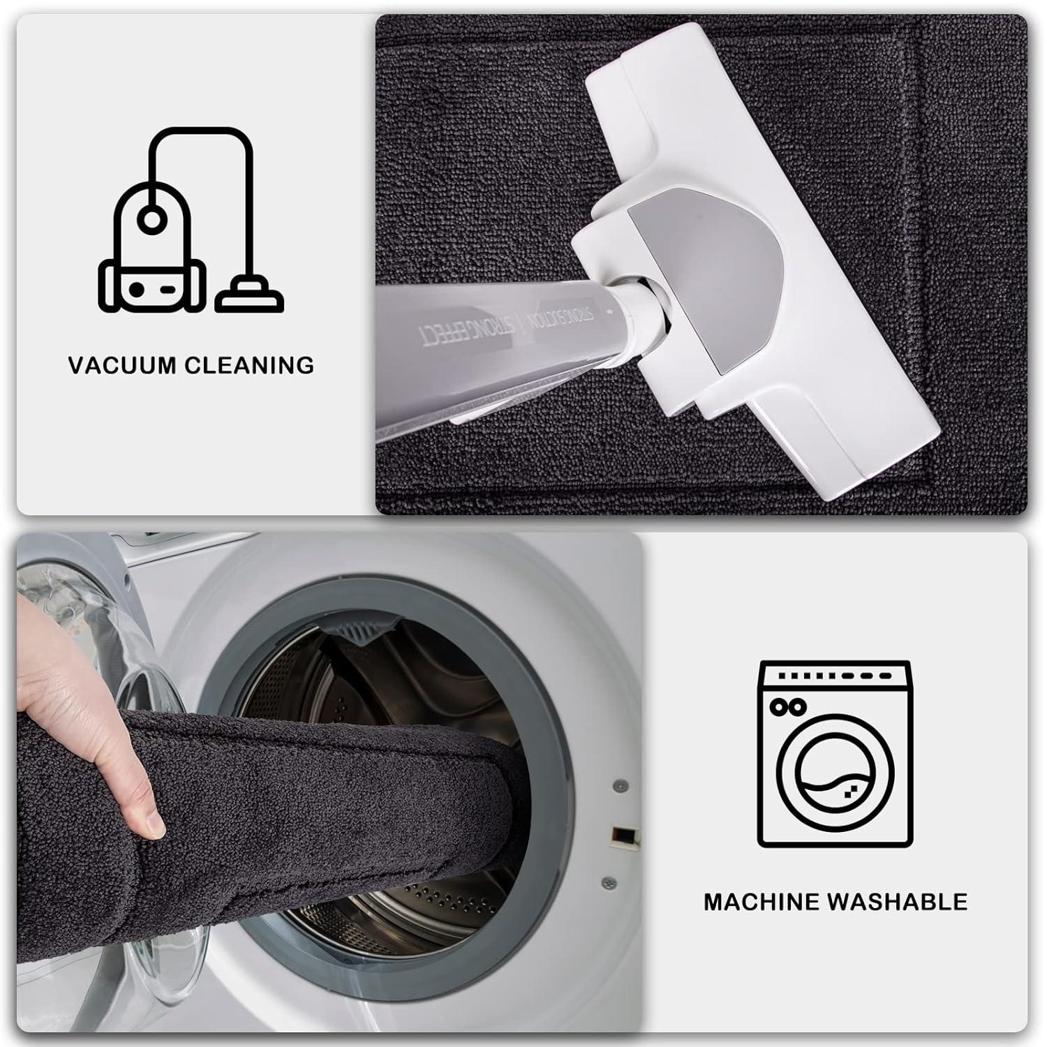 Hokku Designs Machine Washable Kitchen Rug Set [2 PCS] (24" x 35.5"+ 24" x 59")