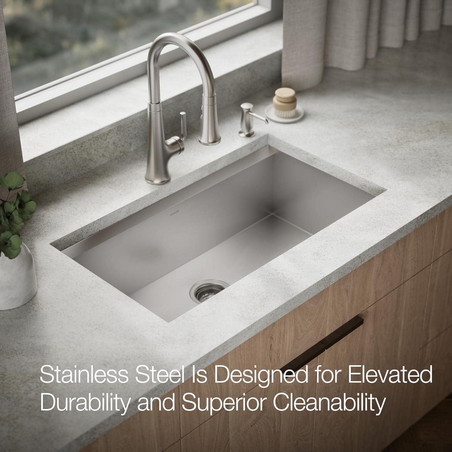 Task 33" x 22" Top-Mount/Undermount Single-Bowl Workstation Kitchen Sink With Accessories