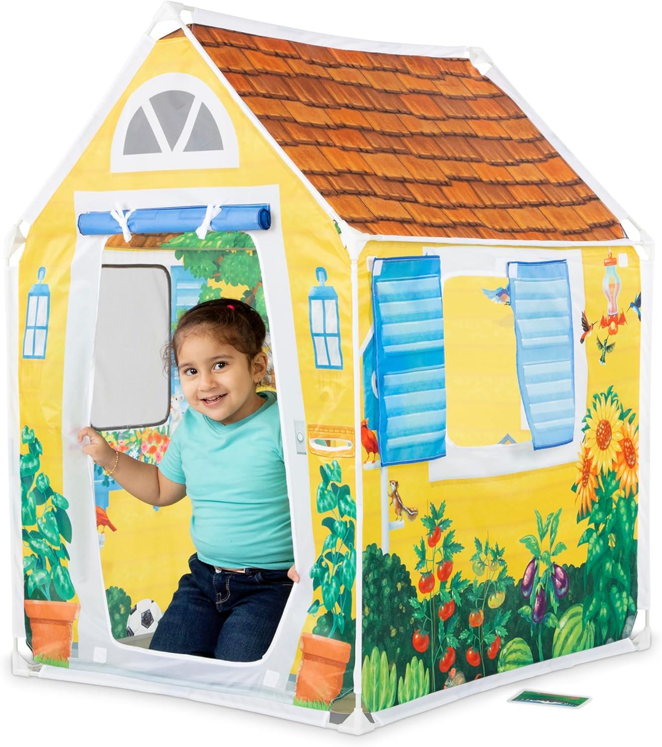 Melissa & Doug Cozy Cottage Fabric Play Tent and Storage Tote