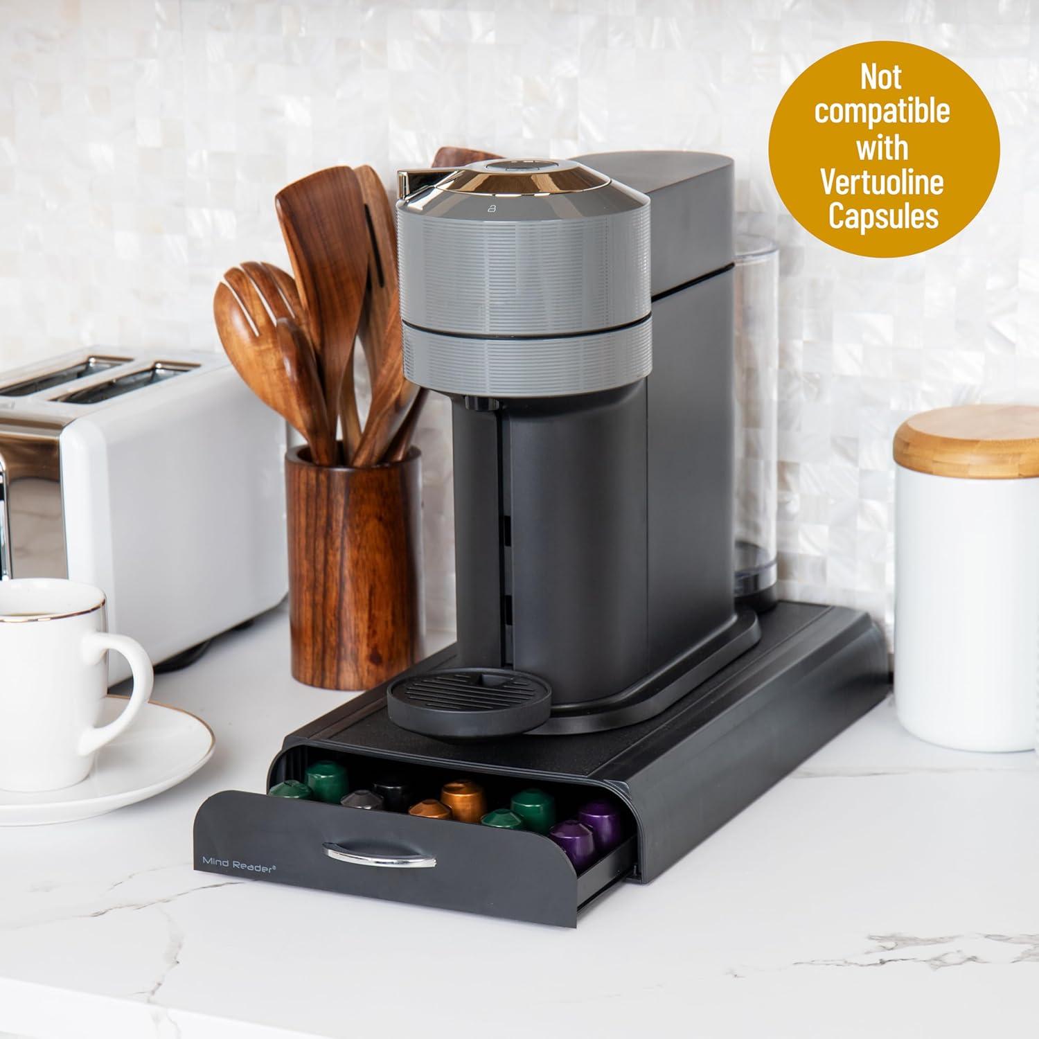 Mind Reader Mind Reader Nespresso Compatible Capsule Drawer, Countertop Organizer, Coffee Pod Holder, Storage, 9.25"L x 15"W x 2"H