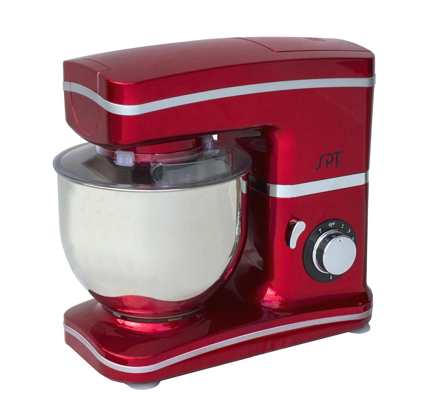 SPT  8-Speed Stand Mixer, Red