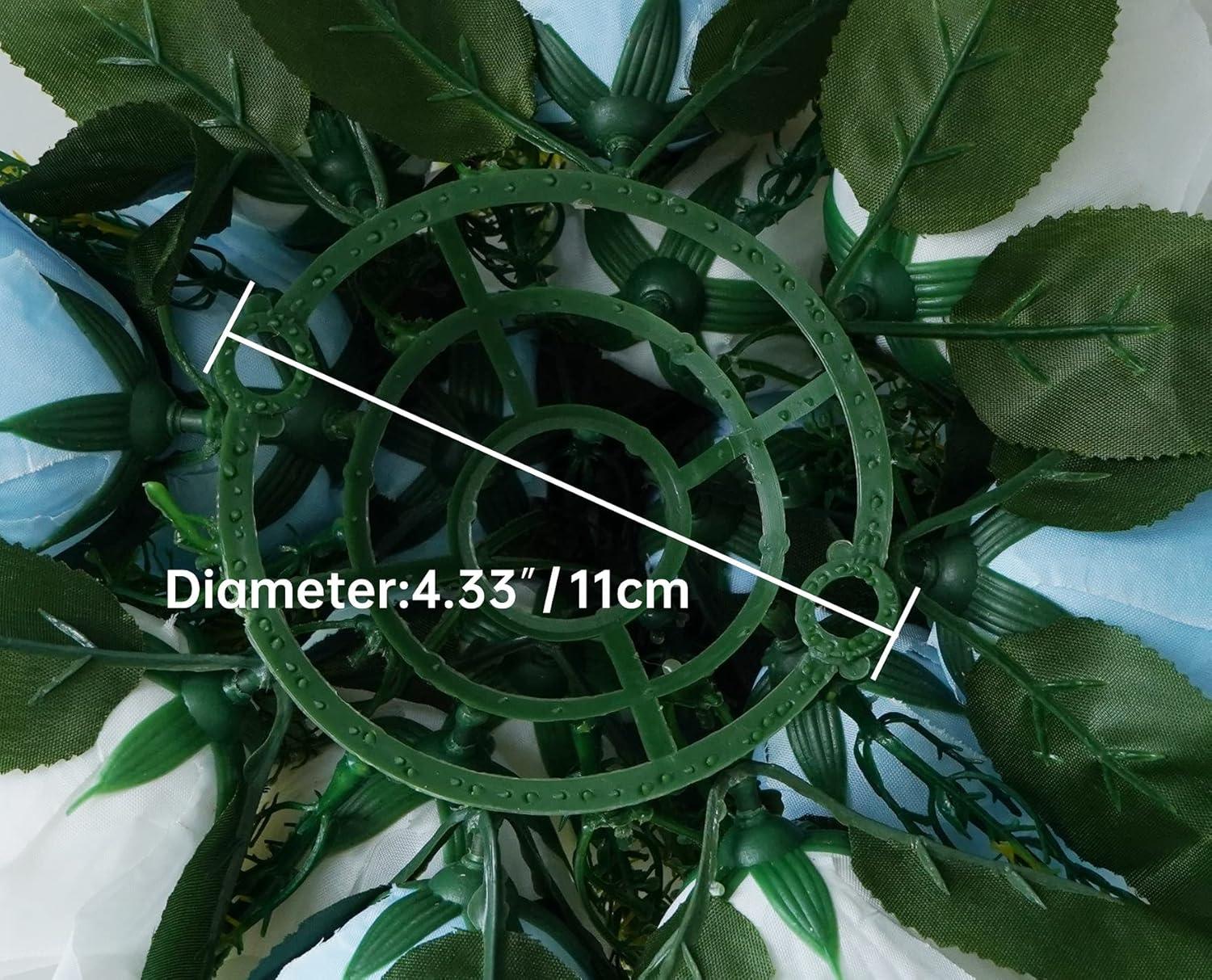 Nuptio Set of 2 Blue&White Artificial Flower Kissing ball, 15 Heads Fake Peony Silk Rose Flowers Bouquet for Centerpiece Wedding Birthday Party Home Table Decor