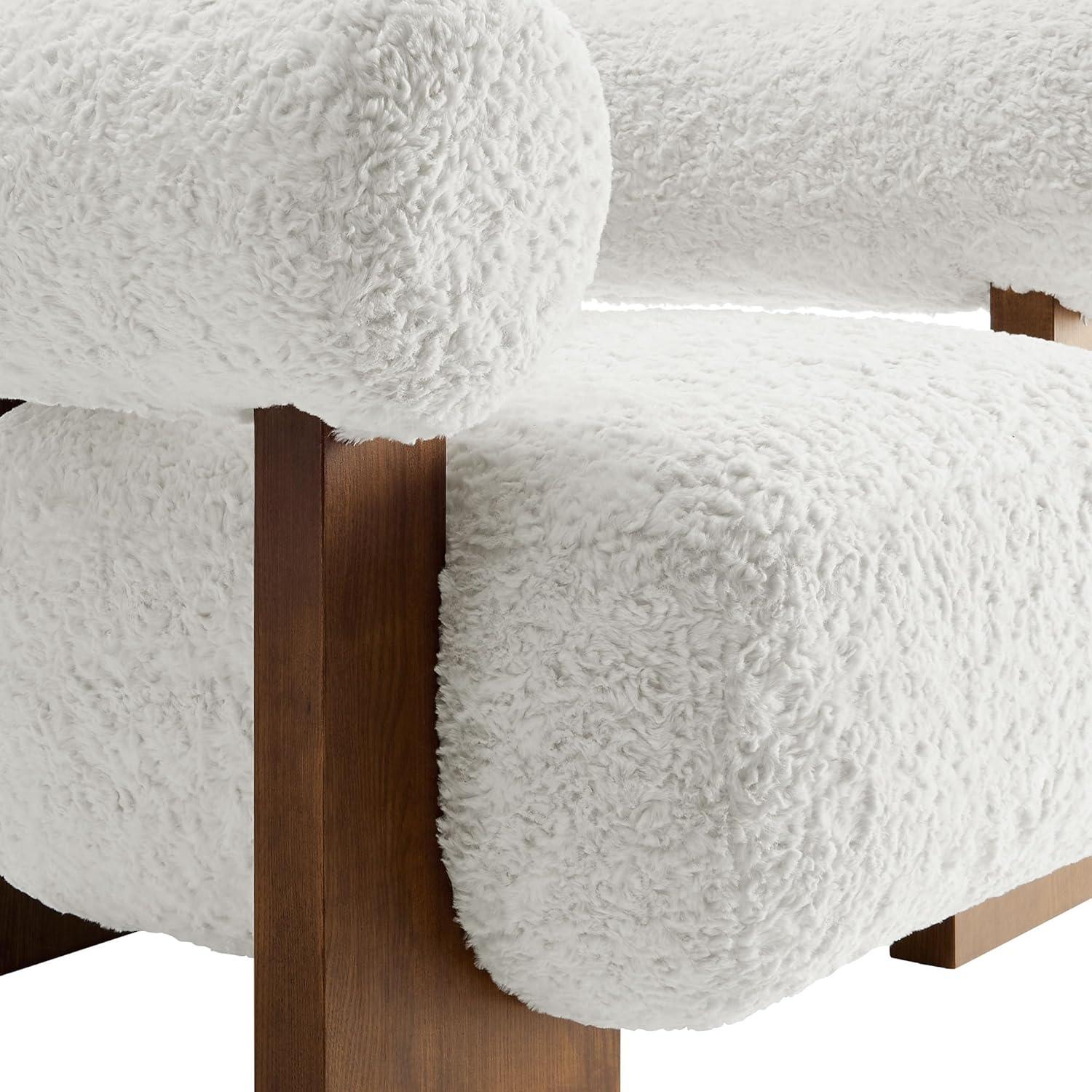 Modway Jace Faux Fur Fabric Accent Chair