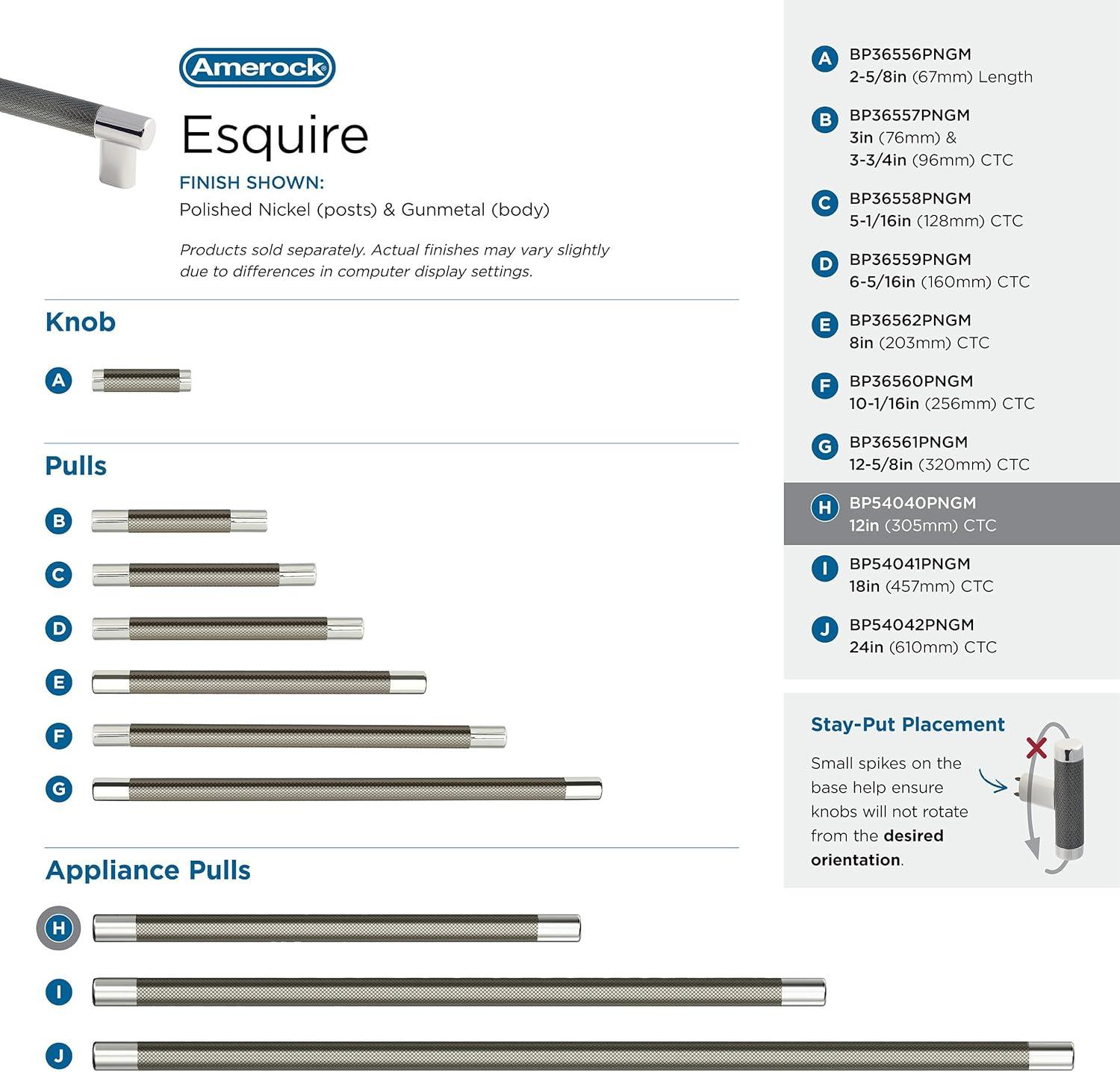 Amerock Esquire Appliance Pull