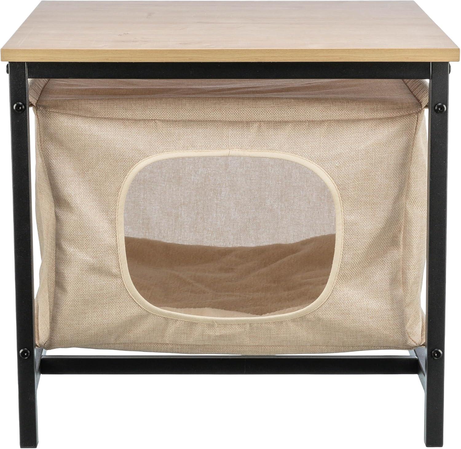 TRIXIE TRIXIE Emmie Indoor Cat Condo, Cat Bed Side Table & Nightstand, Cat Hideaway Cave with Cozy Cushion